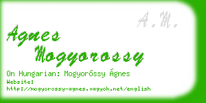agnes mogyorossy business card